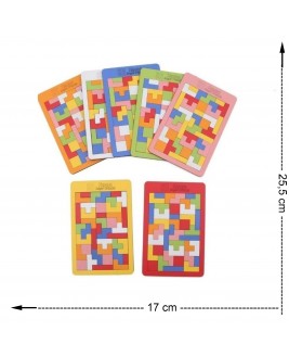 Hamaha Educational Wooden Toy Tetris Blocks