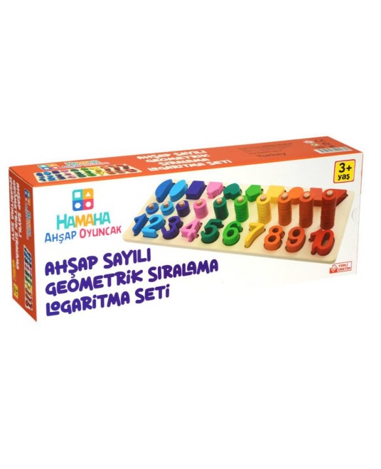 Hamaha Educational Wooden Toy Logarithm Geometric Numbers Symbols