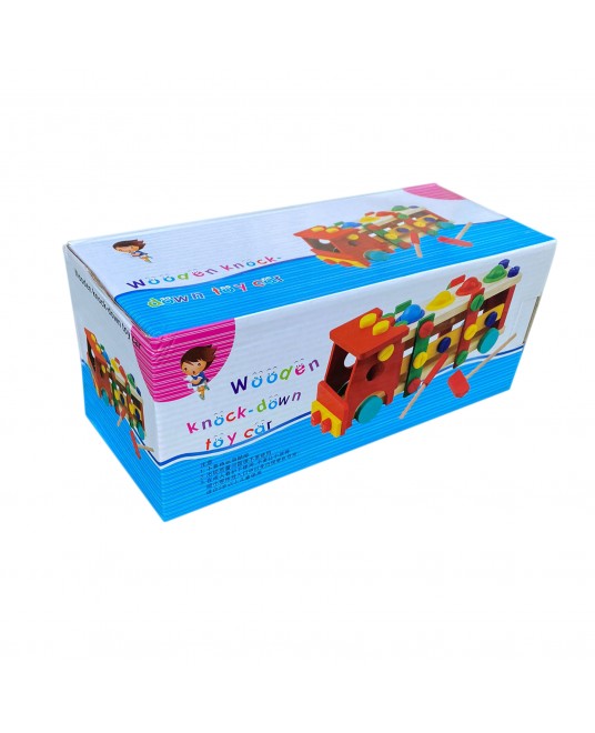 Hamaha Educational Wooden Toy Hammer & Screwdriver Strike Strike Truck
