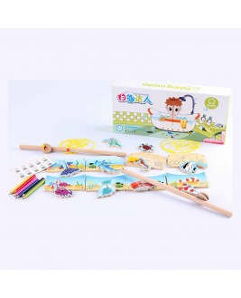Hamaha Educational Wooden Toy Master Magnetic Fishing Rod ( Fishing Master )
