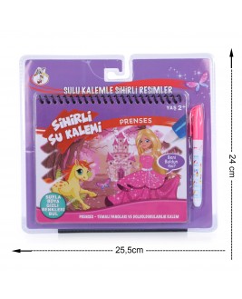 Hamaha Educational Wooden Toy Princess Coloring Book With Magic Water Pen