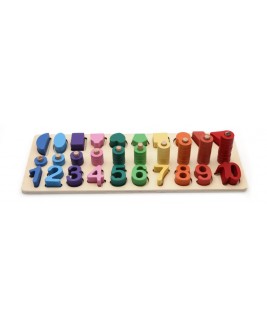 Hamaha Educational Wooden Toy Logarithm Geometric Numbers Symbols