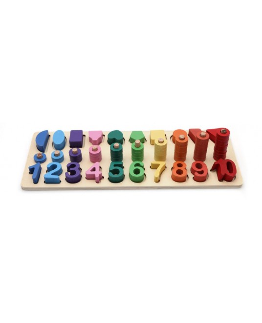 Hamaha Educational Wooden Toy Logarithm Geometric Numbers Symbols