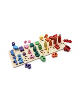 Hamaha Educational Wooden Toy Logarithm Geometric Numbers Symbols