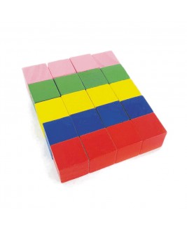 Hamaha Educational Wooden Toy Fun Colorful Wooden Cube (25 Pieces)